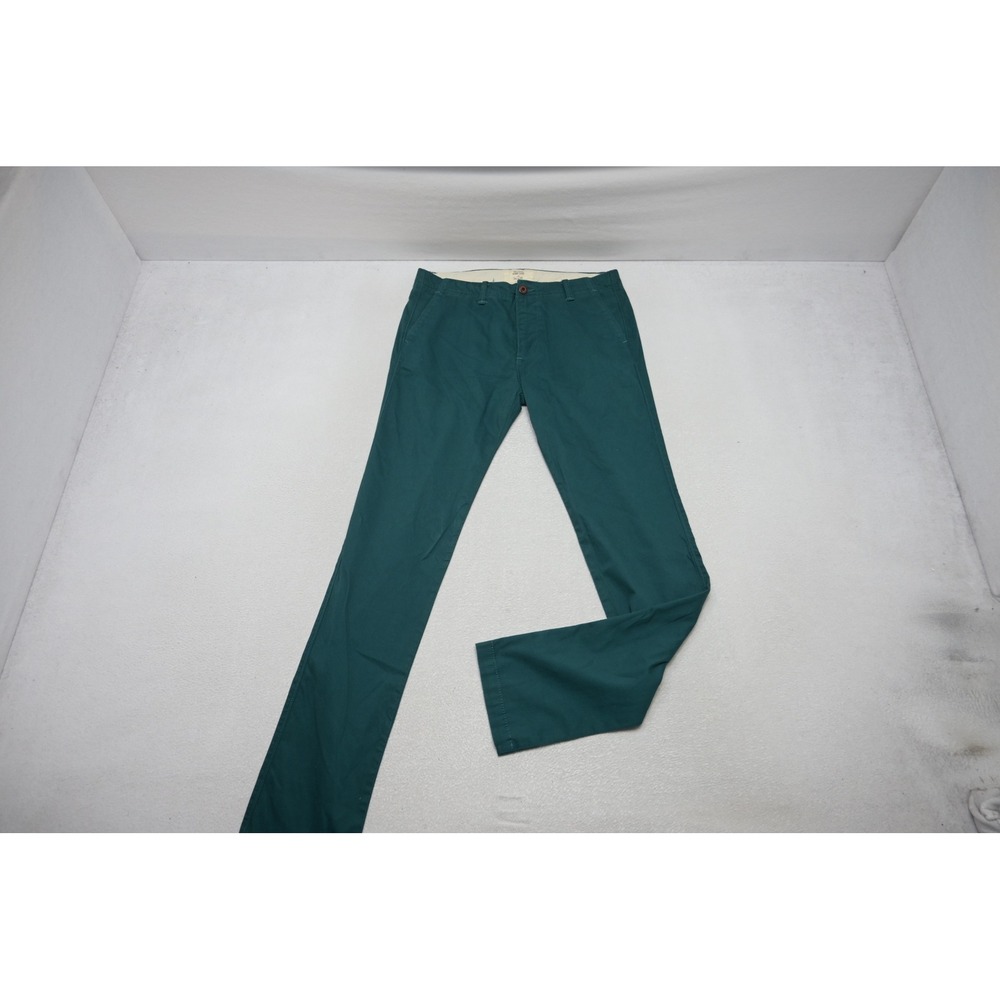 Hollister‎ Skinny Chino Men 34x36 Dark Teal Green Modern Casual Pants Excellent